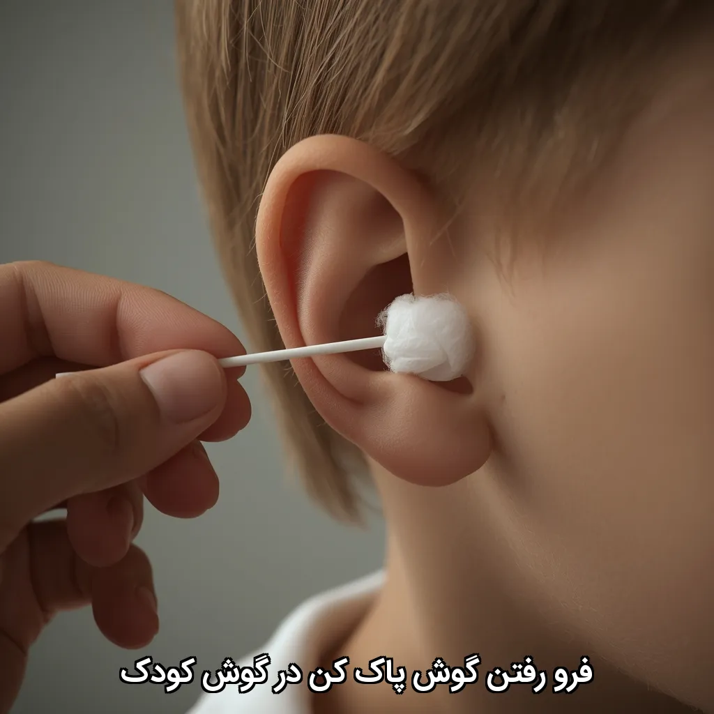 فرو رفتن گوش پاک کن در گوش کودک
