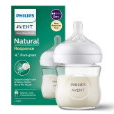 شیشه شیر پیرکس فیلیپس اونت PHILIPS AVENT سایز ۱۲۰ میل مدل نچرال ریسپانس