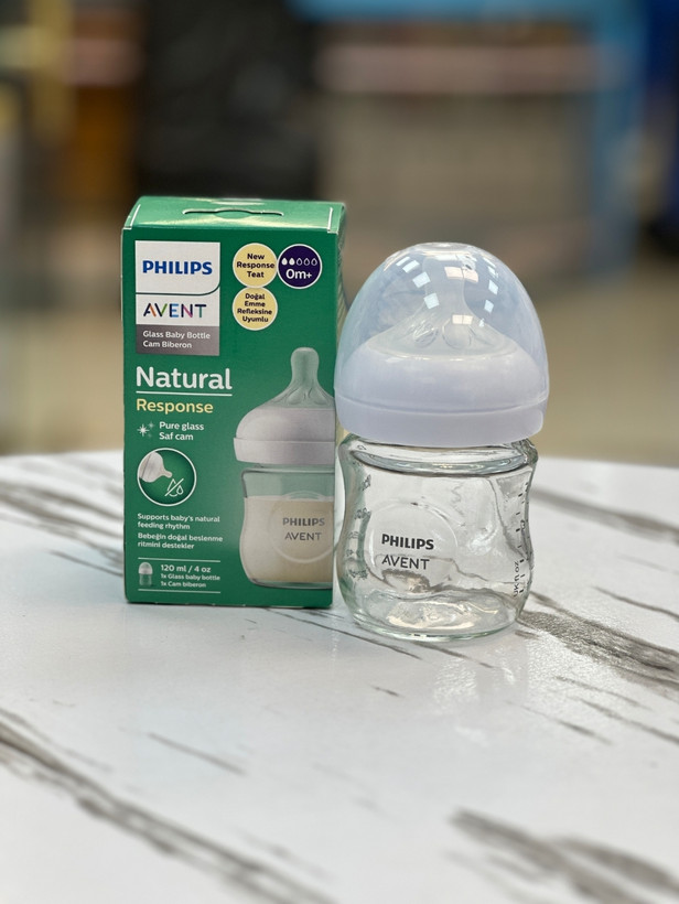 شیشه شیر پیرکس فیلیپس اونت PHILIPS AVENT سایز ۱۲۰ میل مدل نچرال ریسپانس