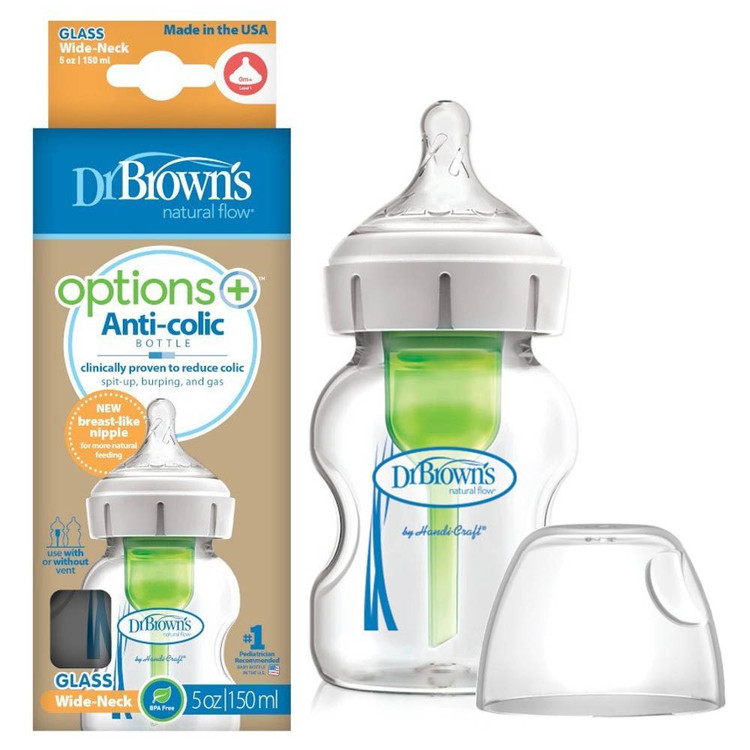 شیشه شیر پیرکس برند دکتر براونز Dr Brown’s سایز ۱۵۰ میل