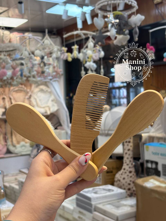 شانه برس چوبی