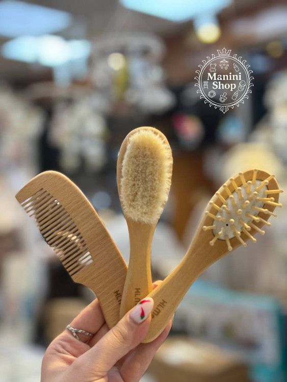 ست شانه برس چوبی