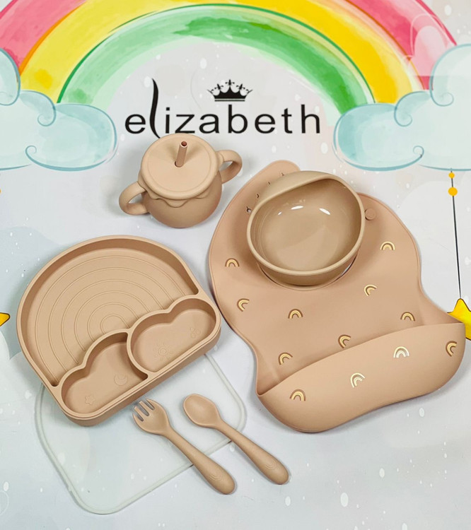 ظرف غذا سیلیکونی رنگین کمان الیزابت