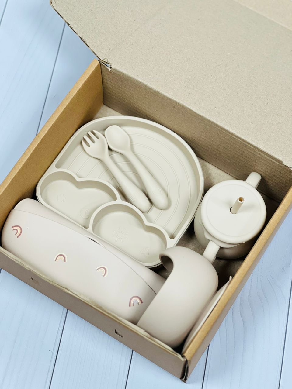 ظرف غذا سیلیکونی رنگین کمان