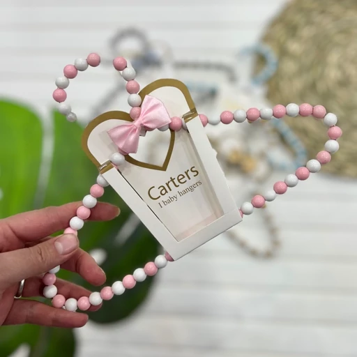 چوب لباسی مرواریدی صورتی