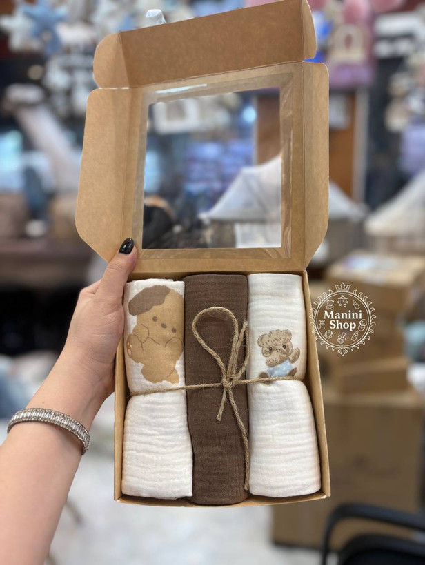 دستمال خشک کن موسلین کارامل سیسمونی مانینی شاپ