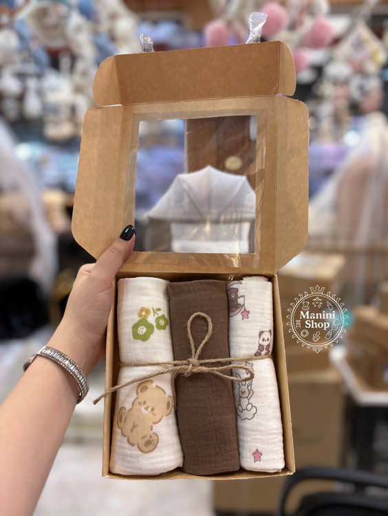 دستمال موسلین کارامل Caramell سیسمونی مانینی شاپ