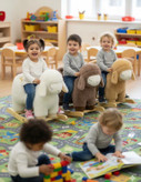 راکر عروسکی وارداتی طرح ببعی با پایه چوب راش
