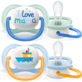 پستانک 6-0 ماه فیلیپس اونت مدل اولترا ایر هَپی طرح کشتی و ماما PHILIPS AVENT