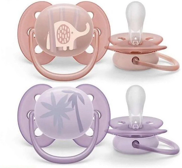 پستانک 6-0 ماه فیلیپس اونت مدل اولترا سافت طرح نخل و فیل PHILIPS AVENT