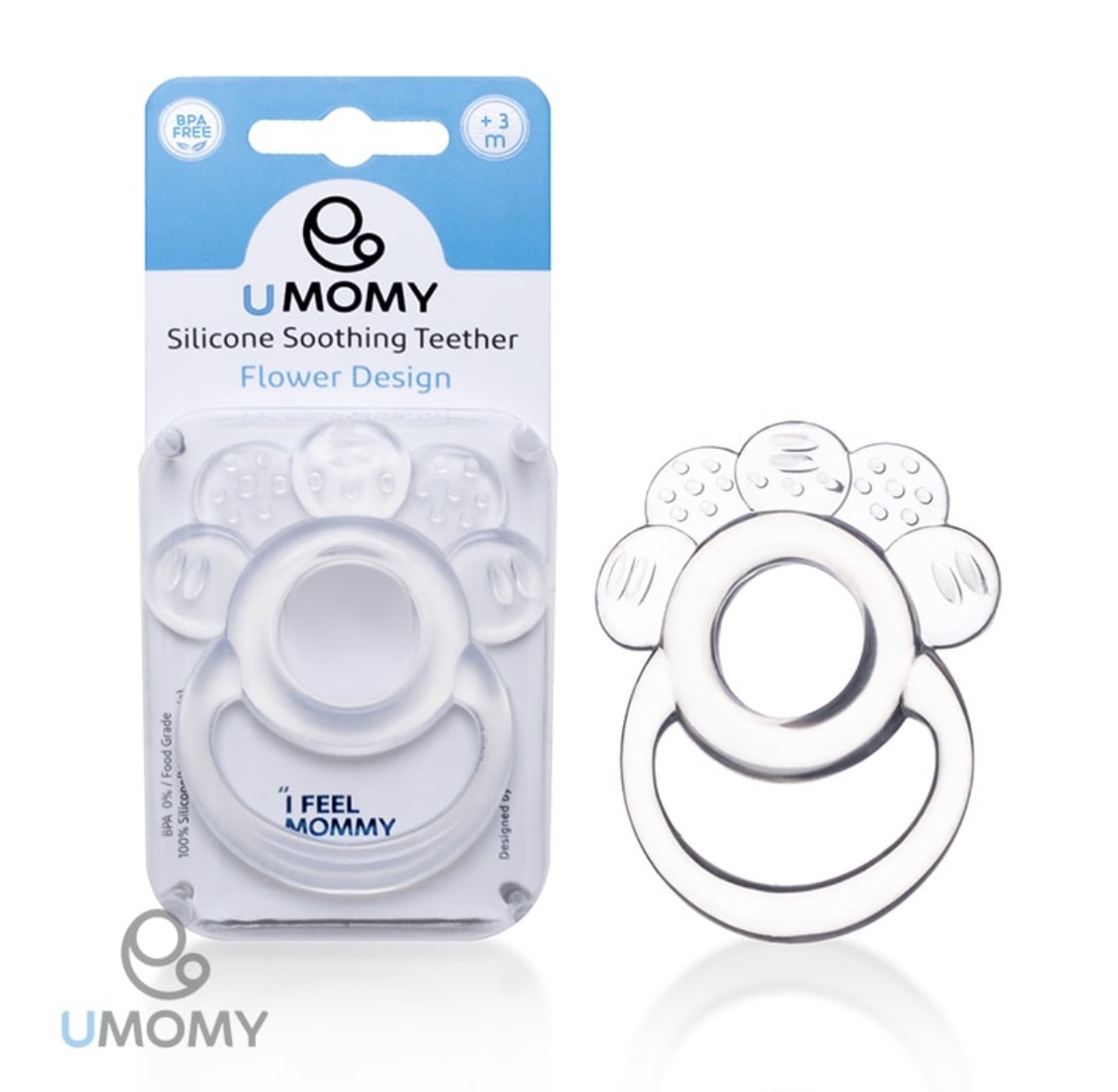 دندانگیر سیلیکونی طرح گل برند یومامیUMOMY