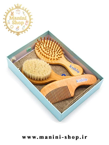 شانه برس چوبی 3 تکه کیدیلو