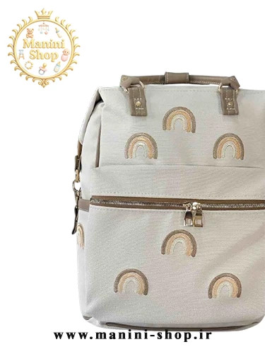 ساک لوازم نوزاد 3 کاره طرح رنگین کمان