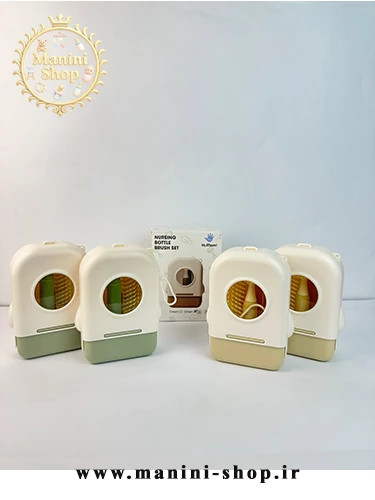 ست شیشهشور سیلیکونی آبچکان دار پرتابلی Hi mom