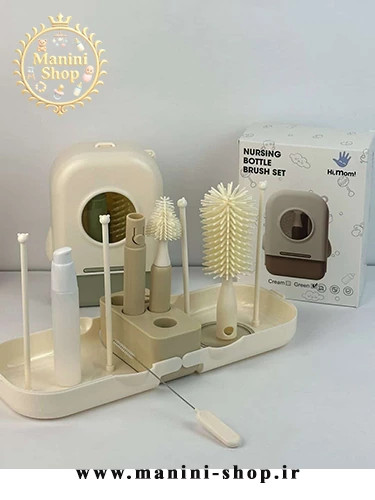 ست شیشهشور سیلیکونی آبچکان دار پرتابلی Hi mom