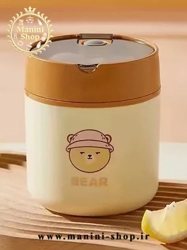 ظرف غذای کودک داخل استیل طرح تدی BEAR