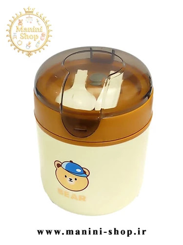 ظرف غذای کودک داخل استیل طرح تدی BEAR