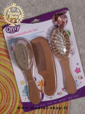 شانه برس چوبی 3 تکه اونلی بیبی only baby