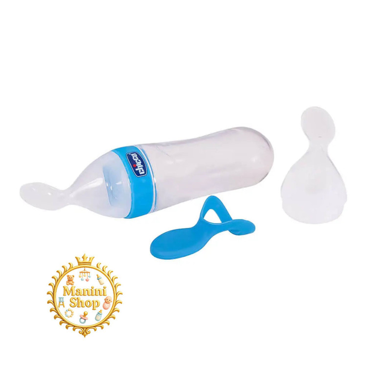 سرلاکخوری دوکاره Chicco اصل ایتالیا رنگ آبی | بهترین انتخاب برای غذای کمکی کودک ۶+