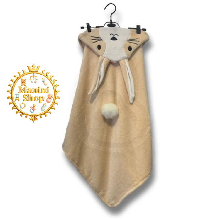 پتو دورپیچ کلاهدار نوزاد ۸۵×۸۵ پولیش ضدحساسیت