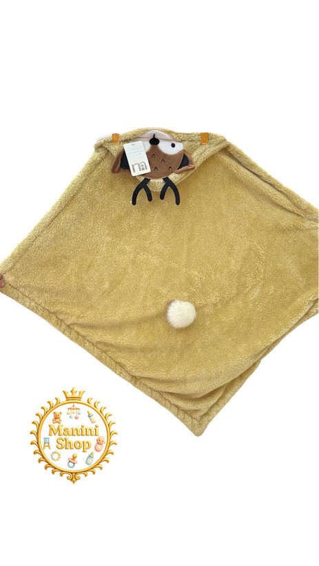 پتو دورپیچ کلاهدار نوزاد ۸۵×۸۵ پولیش ضدحساسیت