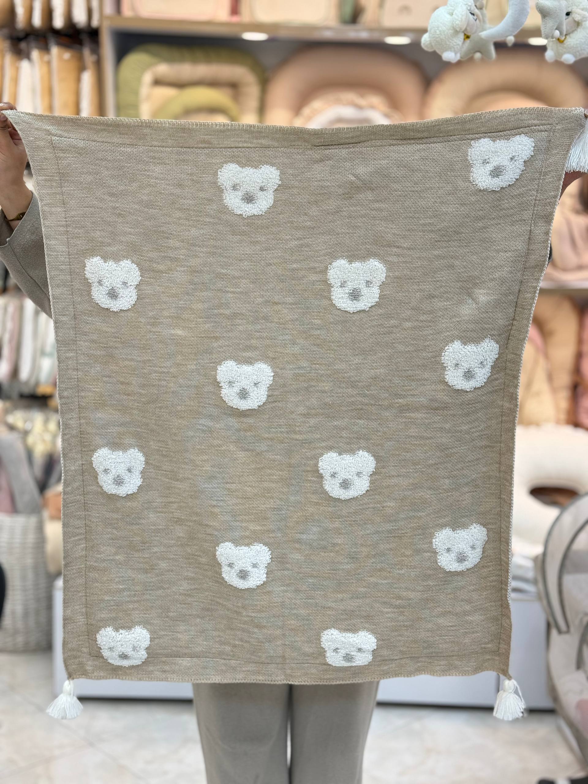 پتو بافت کلاه دار برند مادرکر motherCare توکرکی 90*90