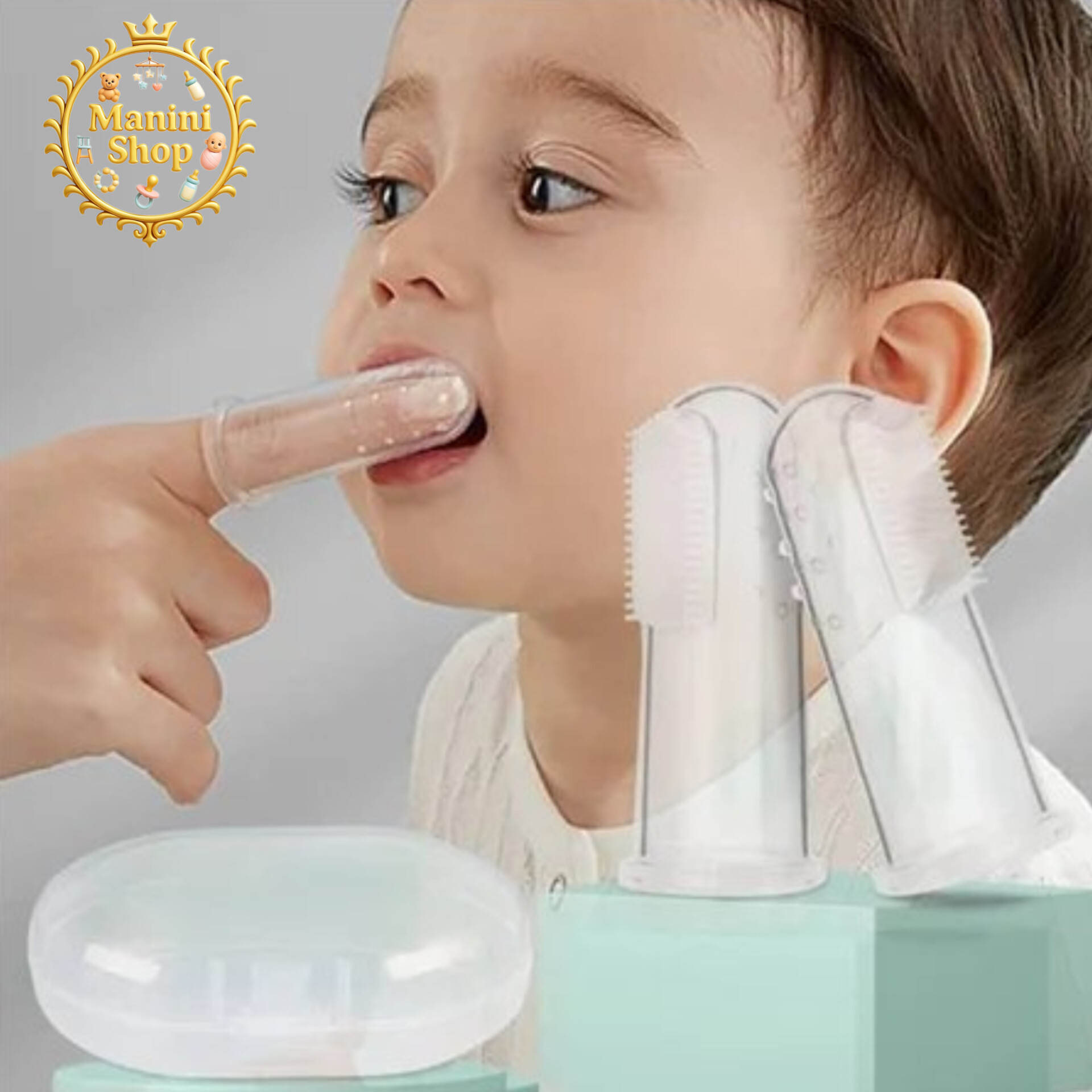 مسواک انگشتی ماساژور قاب دار نوزاد ماماس پاپاس mamas papas