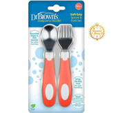 ست قاشق و چنگال کودک دکتر براون Dr Brown’s نارنجی