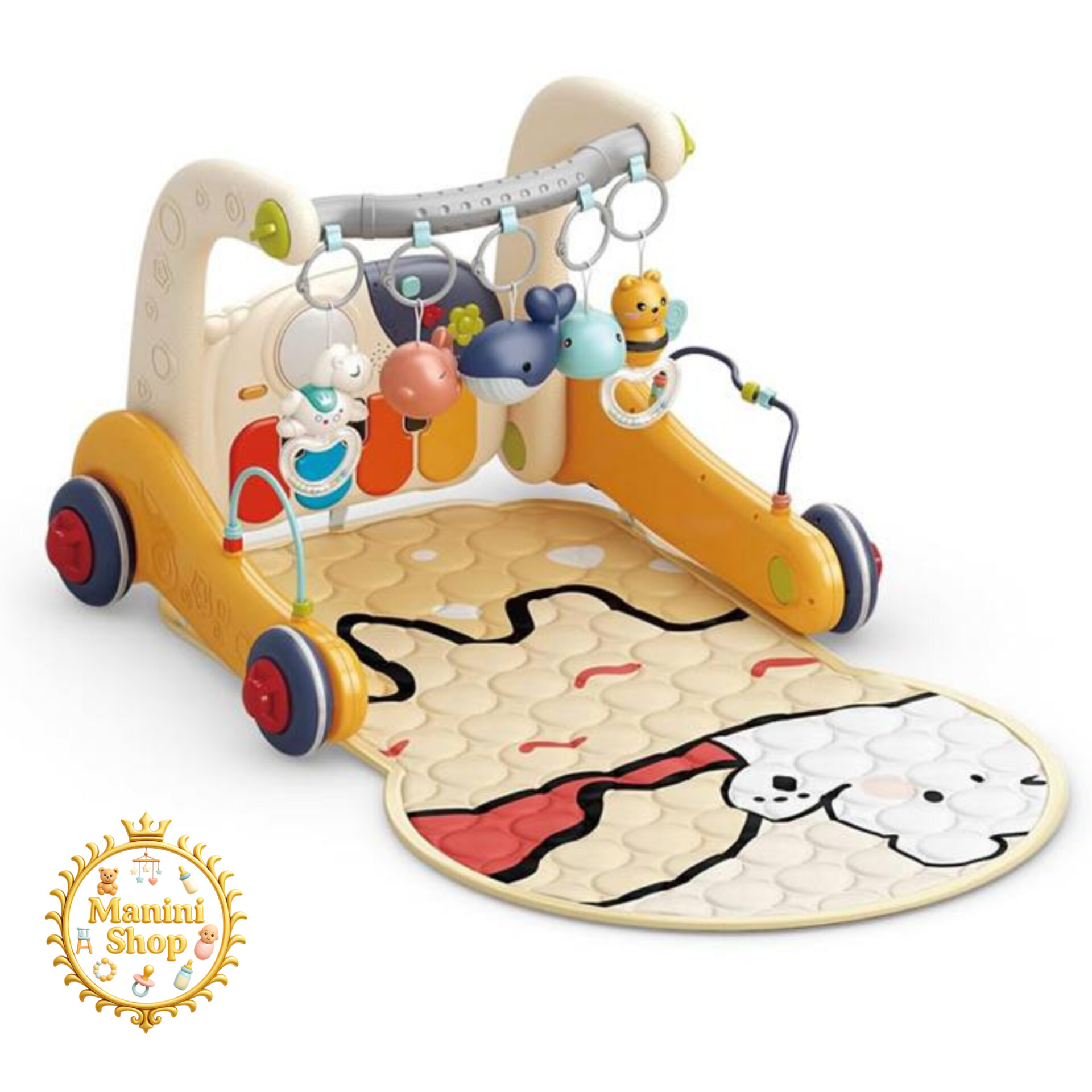 واکر و تشک بازی پیانویی کودک 3 کاره ویوا کیدز 6658 vivakids