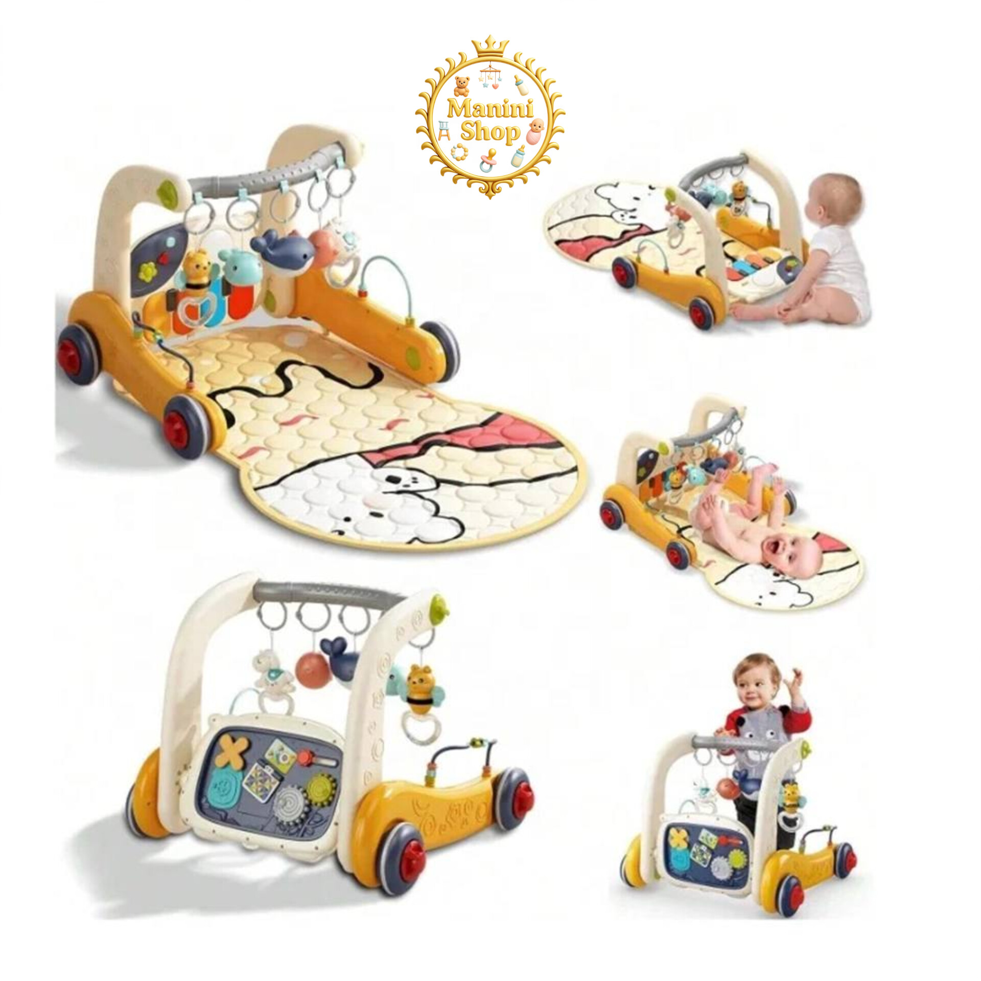 واکر و تشک بازی پیانویی کودک 3 کاره ویوا کیدز 6658 vivakids