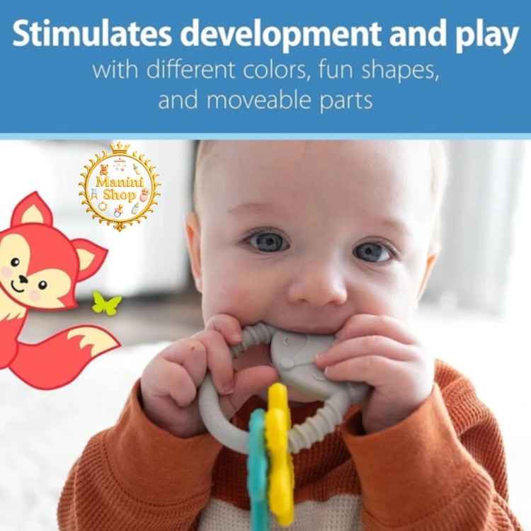 دندانگیر طرح روباه ۳ تکه چندکاره (Fox Teether 3-Pack)