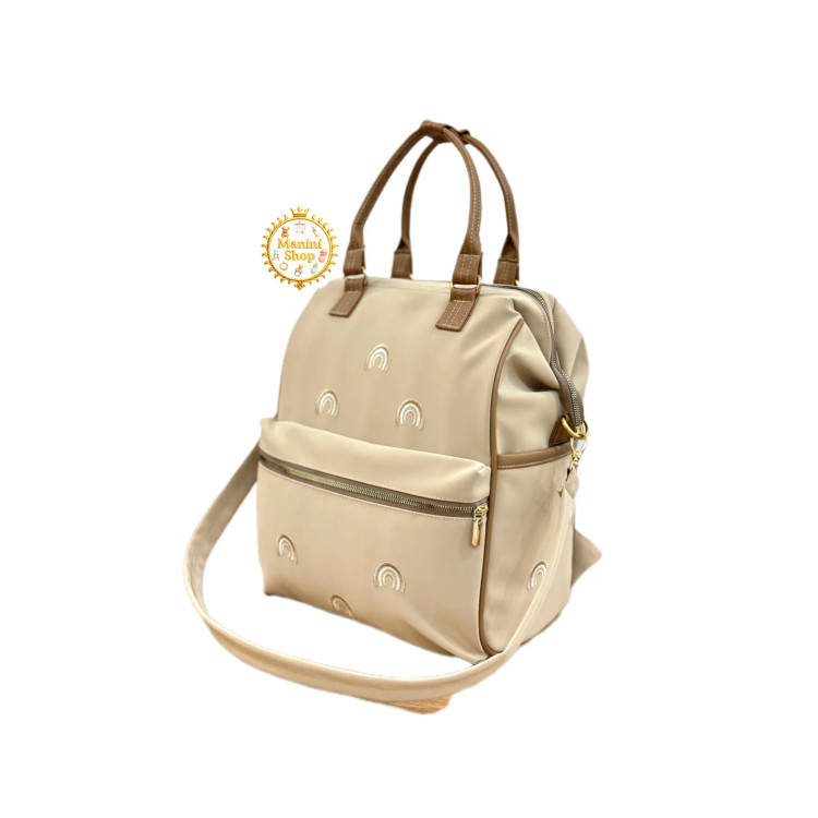 ساک لوازم نوزاد 3 کاره طرح گلدوزی آرینابگ Arina Bag مانی نی شاپ
