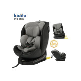صندلی ماشین کیدیلو (Kidilo) مدل ST-6 چرخش ۳۶۰ درجه ایزوفیکس دار مشکی طوسی