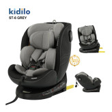 صندلی ماشین کیدیلو (Kidilo) مدل ST-6 چرخش ۳۶۰ درجه ایزوفیکس دار مشکی طوسی