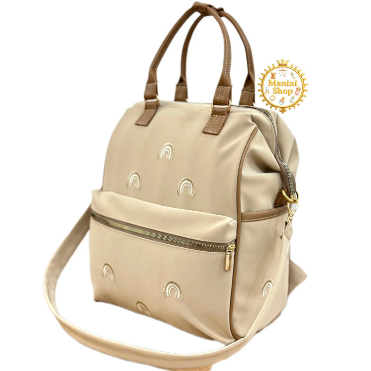 ساک لوازم نوزاد 3 کاره طرح گلدوزی آرینابگ Arina Bag مانی نی شاپ