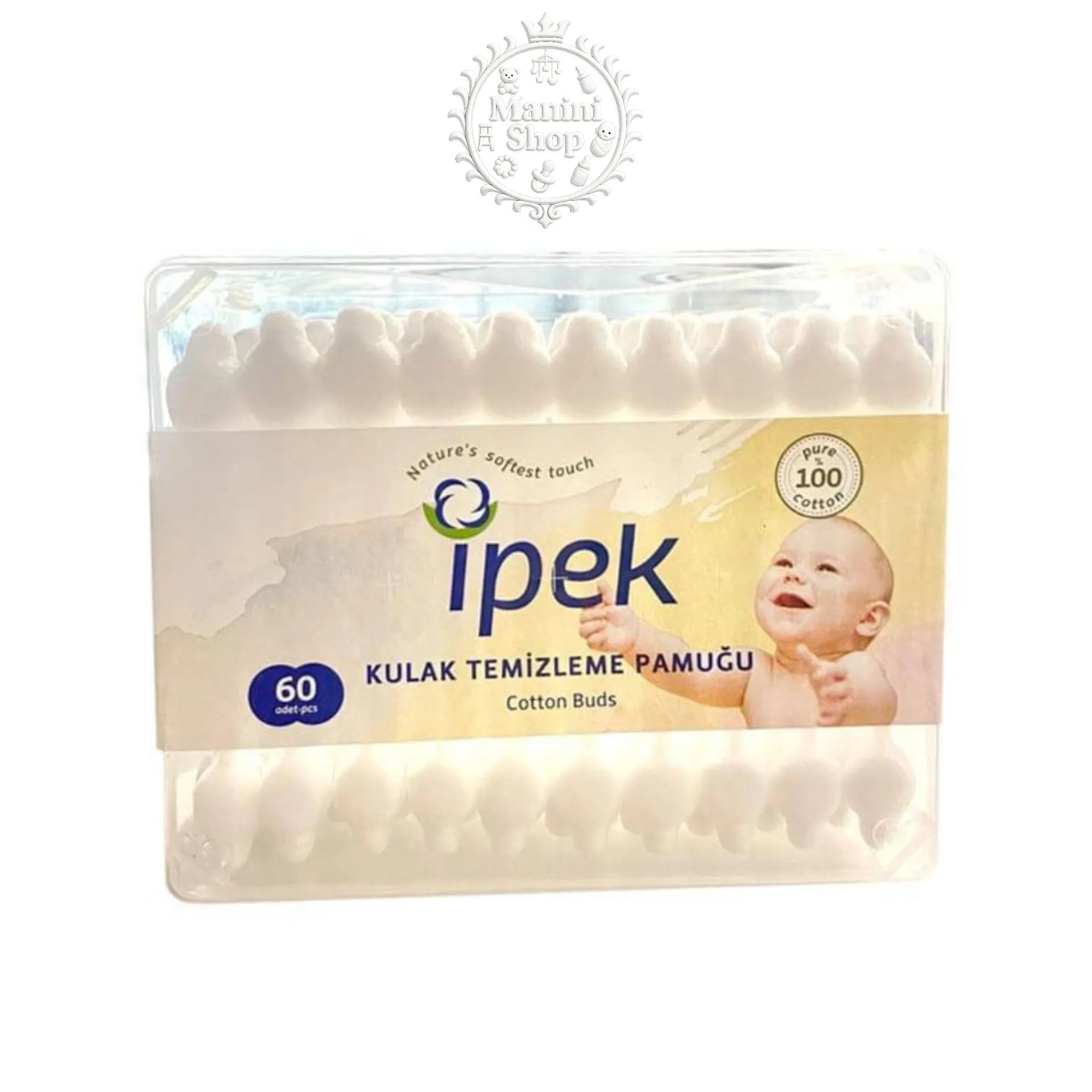 گوش پاک‌کن نوزاد ایپک Ipek 60 عددی