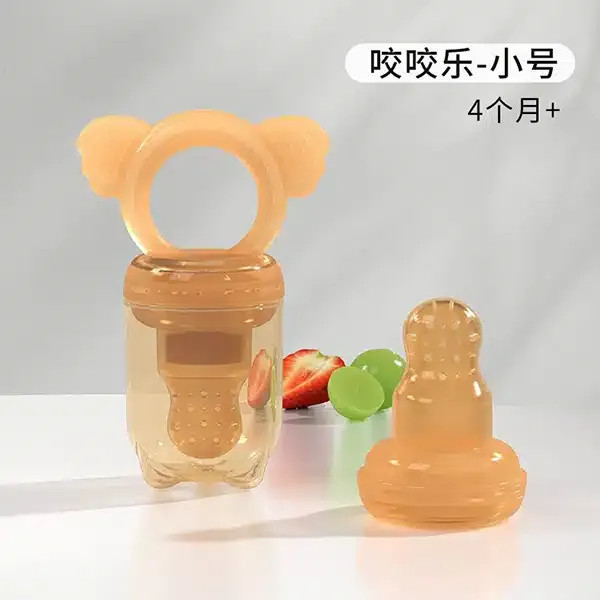 عصارهخوری (پستانک میوهخوری) طرح هیاورشی He Or She سیلیکونی مناسب شروع غذای کمکی