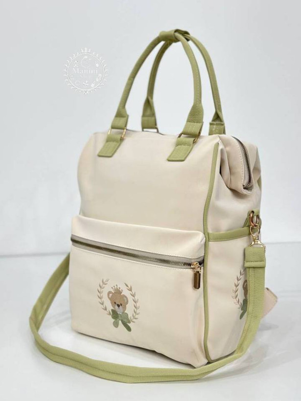 ساک لوازم نوزاد 3 کاره طرح تدی تاجدار آرینابگ Arina Bag