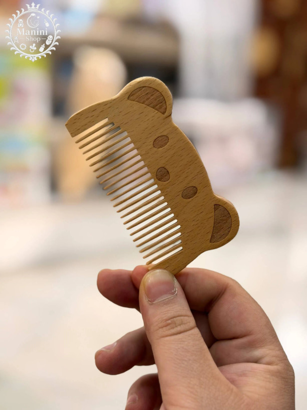 ست شانه و برس چوبی کیدیلو Kidilo طرح تدی مانی نی شاپ