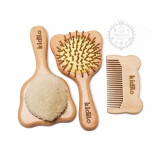 ست شانه و برس چوبی کیدیلو Kidilo طرح تدی مانی نی شاپ